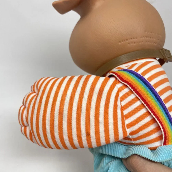 Vintage Coleco Cabbage Patch Koosas Dog Blue Rainbow Overalls W/ Collar 80’s - Picture 7 of 9